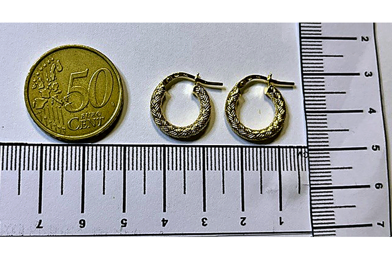 Hoop Dorato 18 KT Intrecciato 3×16 mm – Argento 925