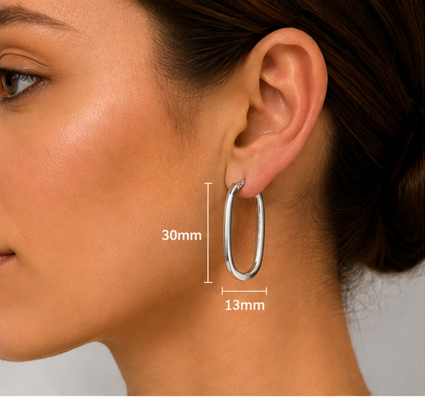 Hoop  Sezione Quadrata – Argento 925