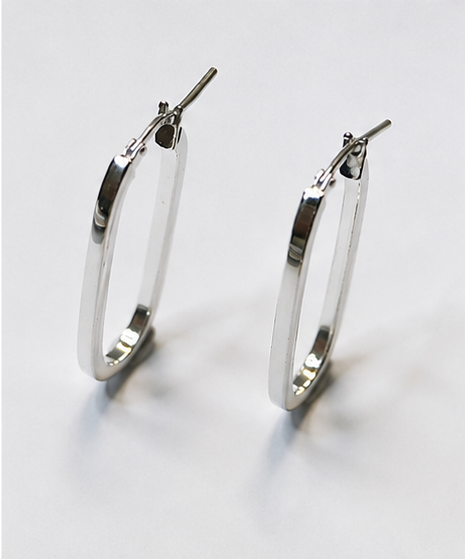 Hoop  Sezione Quadrata – Argento 925