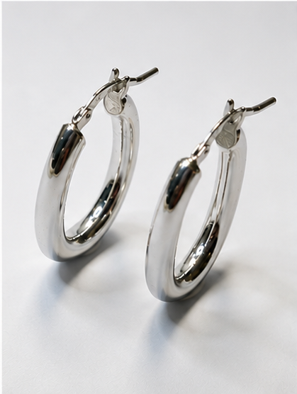 Orecchini a Cerchio FORMA Ovalizzata – Argento 925