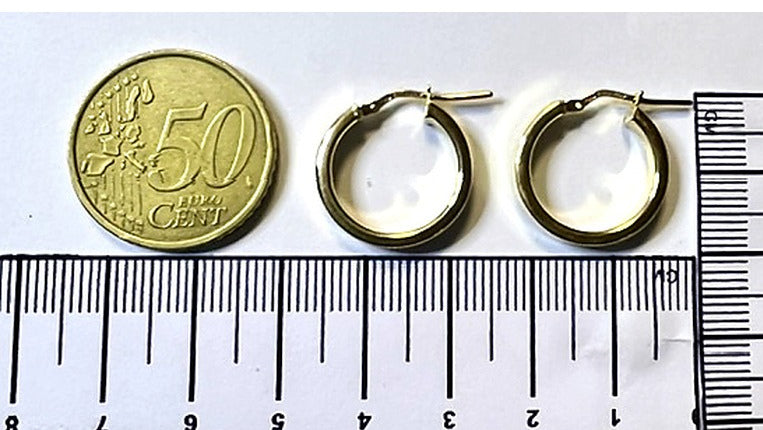 Orecchini a Cerchio Lucidi in Argento 925 – 19 mm