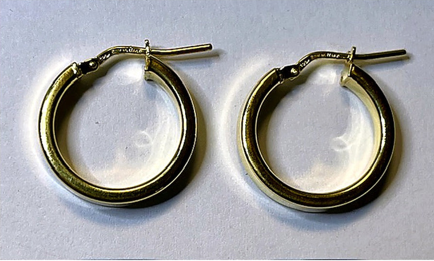 Orecchini a Cerchio Lucidi in Argento 925 – 19 mm