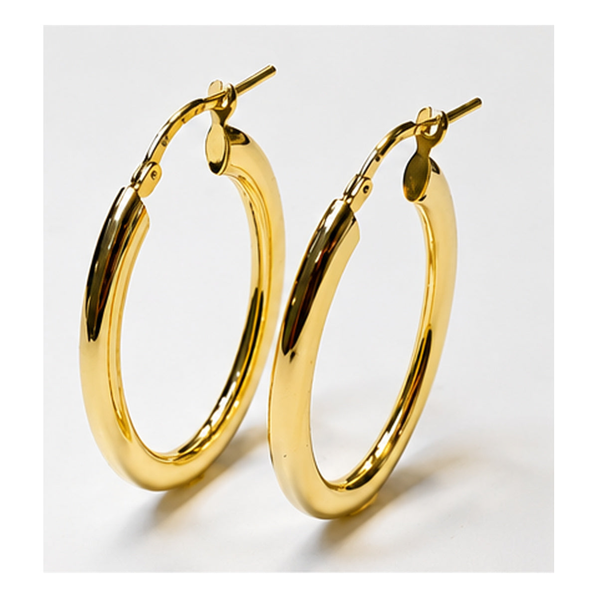 Orecchini a Cerchio Ovale in Argento 925 – 34 × 23 mm