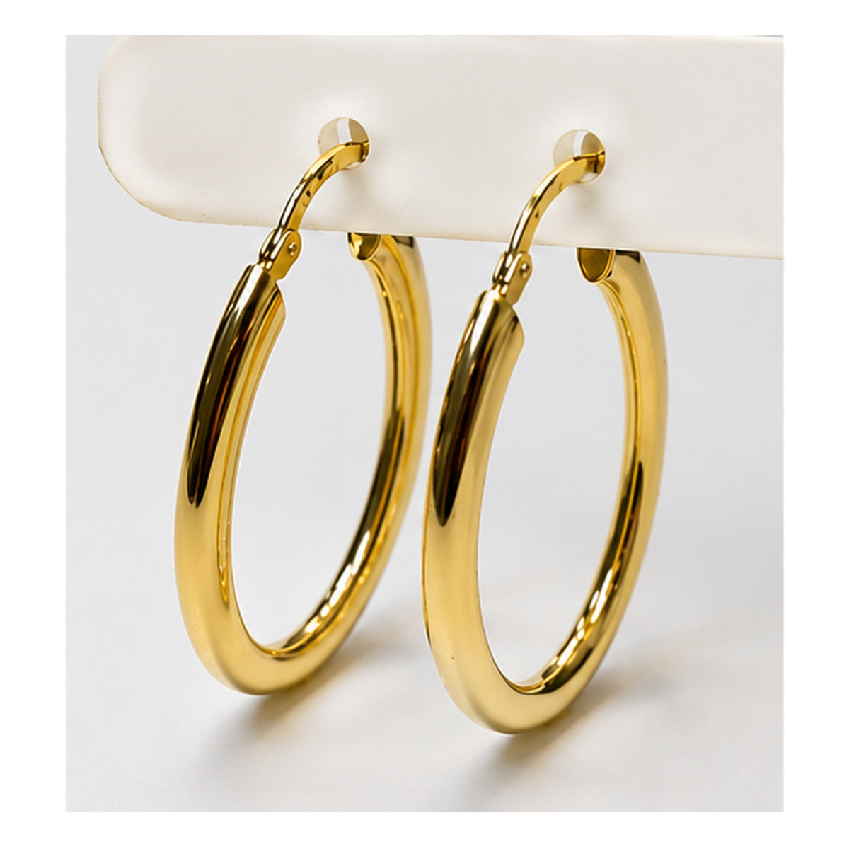 Orecchini a Cerchio Ovale in Argento 925 – 34 × 23 mm